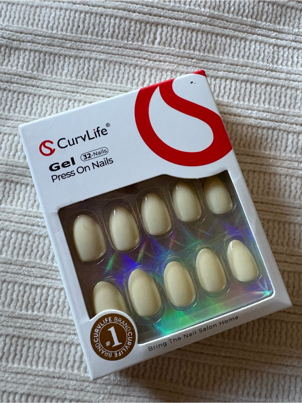 Curvlife Yellow Cream Gel Press On Nails (32 Nails)